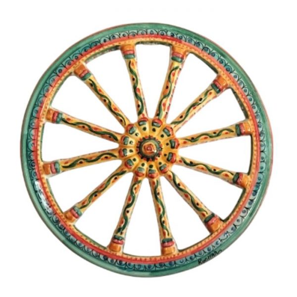 Ruota Carretto in Ceramica Siciliana